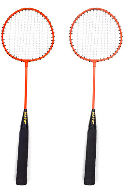

MAYA R Set of 2 Mini Badminton Racket - Ideal For Kids Below 6 years - Orange Strung Badminton Racquet(S3 - Small, 100 g)