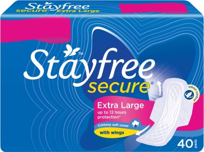 

Stayfree Secure Cottony XL Wings Sanitary Pad(Pack of 40)