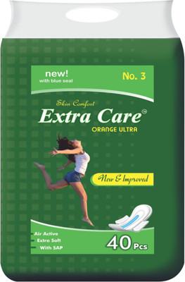 

Extra Care Orange Ultra XXl Pack of 40 + 10 Pcs Sanitary Pad(Pack of 40)