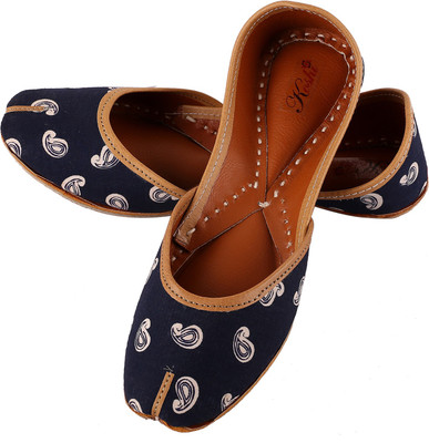 

Koshi Fabric Punjabi Jutis For Women(Navy, Tan, Navy blue