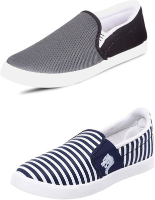 

Wwodcell Slip On Sneakers For Men(Multicolor, Grey