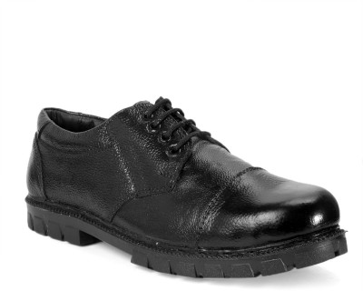 K KING Steel Toe Leather Safety Shoe(Black, S1, Size 8)