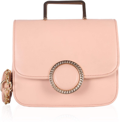 

VOAKA Women Casual Pink PU Sling Bag