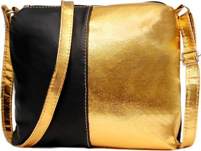 

Borse Women Casual Black, Gold Leatherette Sling Bag