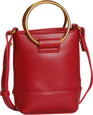 

Bagkok Women Casual Red PU Sling Bag