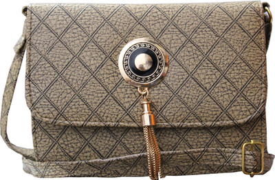 

Ikonic Women Formal, Evening/Party Grey Leatherette Sling Bag
