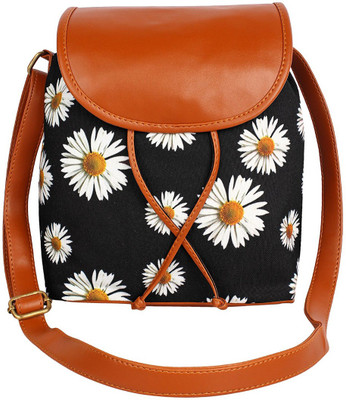 

Lychee Bags Girls Casual Black, Brown Canvas Sling Bag