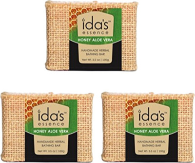 

Ida's Essence Handmade Bathing Bar - Honey Aloe Vera - Protection (Pack of 3)(300 g, Pack of 3)