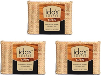 

Ida's Essence Handmade Bathing Bar - Sandal - Glowing Skin (Pack of 3)(300 g, Pack of 3)