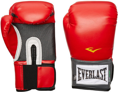 

Everlast Pro Style 12 Boxing Gloves (Free Size, Red)