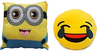 

Marchie's Combo of laughing pillow (35 cm) and Minion pillow Stuffed plus for kid/ Birthday gift for kid 18-inch - 45 cm(Multicolor)