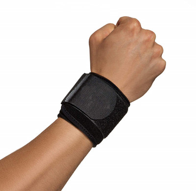 

QUINERGYS Wrist Compression Strap and Support, One Size Adjustable Wrist Support(Black, Draught