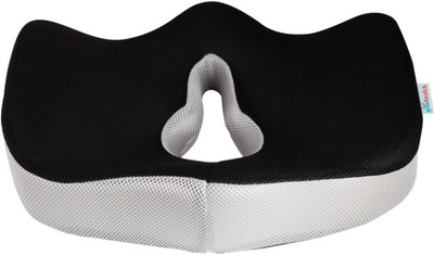 

Grin Health Advance Orthopaedic Coccyx Plus Memory Foam Seat Cushion Back & Abdomen Support(Black, Black/grey