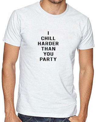 Asthanaz International Printed Men Round Neck White T-Shirt Flipkart