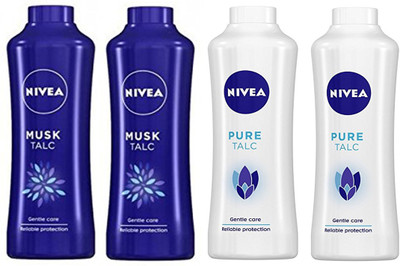 Nivea PURE TALC 100 GM + MUSK TALC 100 GM(100 g)