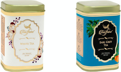 

Tea'ffaire Combo Pack Darjeeling White Tea, 60g+ Earl Grey Tea, 100g Bergamot Orange Tea Blend(160 g, Box)