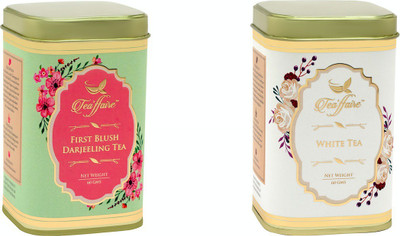 

Tea'ffaire Combo Pack Darjeeling First Blush Tea 60 Gm+Darjeeling White Tea, 60g Assorted White Tea Box(120 g)