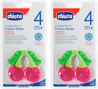 

Chicco Fresh Relax Cherry Teethers (Pack of 2) Teether(Red)