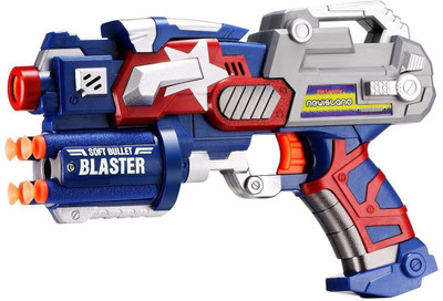 

M-Alive Capt. America Blaster Gun With 14 Soft Bullets and a Captain America Figure-Reload & Shoot - Inspiration toy(Multicolor)