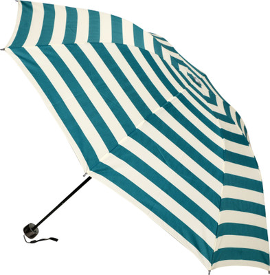 

Umbrella Bazar Women's Green Color Stripes Printed Umbrella Umbrella(Green)
