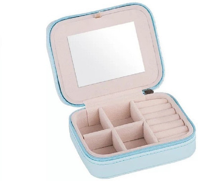 

Waymore Portable Jewelry / Makeup box with mirror Makeup and Jewelry Vanity Box(Blue)