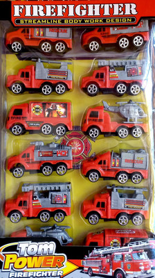 

SS Traders -12 FIREFIGHTER TRUCKS FOR KIDS,GOOD GIFT ITEM(Red)