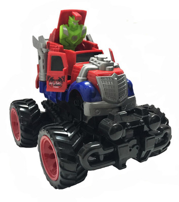

Emob Stunt Car Bounce Open Wind Speed Transformer Robot Car Gift Toy with Door Opening(Red)