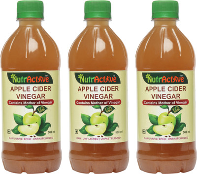 

NutrActive Green Apple Cider Vinegar with Mother of Vinegar Vinegar(1500 ml, Pack of 3)