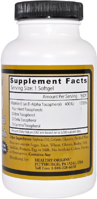 

HEALTHY ORIGINS Healthy Origins, E-400,(180 No)