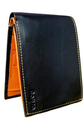 

Naysa Men Casual Tan, Black Genuine Leather Wallet(8 Card Slots)