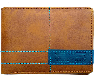 Vital King Men Tan Artificial Leather Wallet(6 Card Slots)