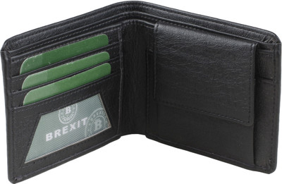 

Brexit Men Black Artificial Leather Wallet(3 Card Slots)