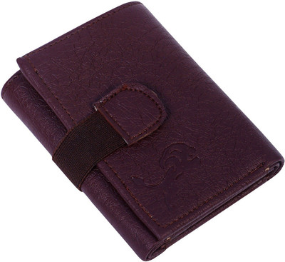 ibex Men Purple Artificial Leather Wallet(7 Card Slots)