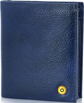 

POLLSTAR Men Blue Genuine Leather Wallet(9 Card Slots)