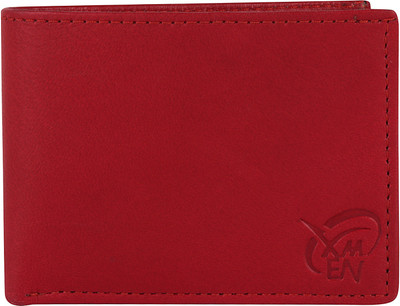 

Kidania Men Red Genuine Leather Wallet(3 Card Slots)