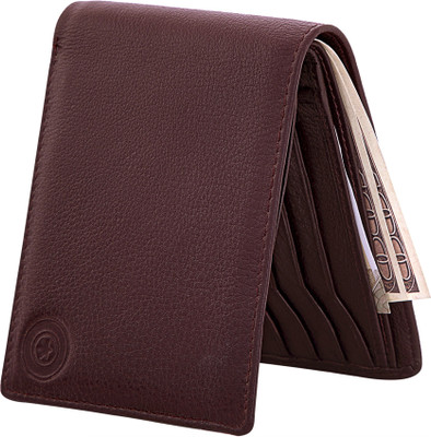 

POLLSTAR Men Brown Genuine Leather Wallet(4 Card Slots), Black