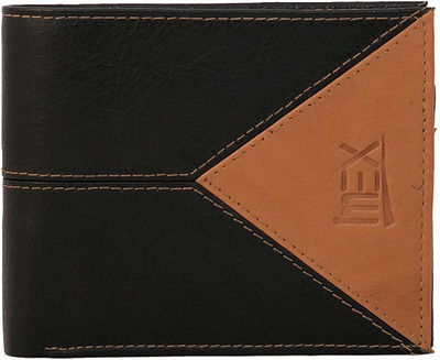 

Imex International Men Black Genuine Leather Wallet(8 Card Slots), Black & tan