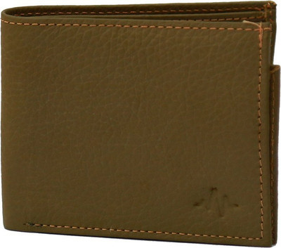 

ZAP N GRAB Men Khaki Genuine Leather Wallet(4 Card Slots)