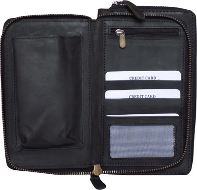 

Style 98 Women Black Genuine Leather Card Holder(16 Card Slots)