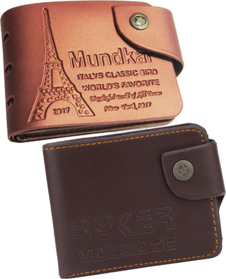 

Peacock Mundkar Boys Tan, Brown Artificial Leather Wallet(7 Card Slots), Brown;tan