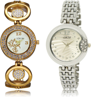 

LOREM LR-204-227 Multicolor Round Girl's Metal Bracelet Watch - For Women
