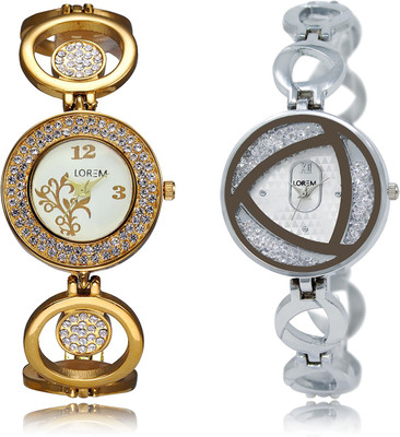 

LOREM LR-204-240 Multicolor Round Girl's Metal Bracelet Watch - For Women
