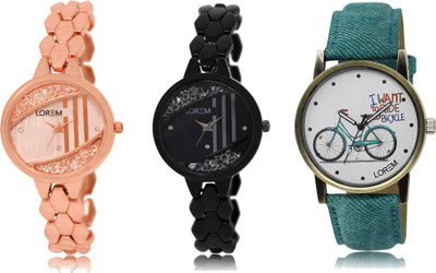 

LOREM FZ 221_222_229 Designer Strap Analog watch for Women And Girls Watches Watch - For Girls