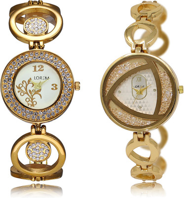 

LOREM LR-204-239 Multicolor Round Girl's Metal Bracelet Watch - For Women