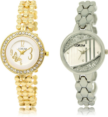 

LOREM LR-203-223 Multicolor Round Girl's Metal Bracelet Watch - For Women