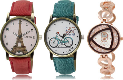 

LOREM FZ 229_230_238 Designer Strap Analog watch for Women And Girls Watches Watch - For Girls