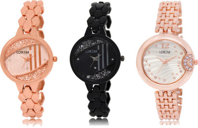 

LOREM FZ 221_222_228 Designer Strap Analog watch for Women And Girls Watches Watch - For Girls