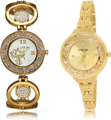 

LOREM LR-204-224 Multicolor Round Girl's Metal Bracelet Watch - For Women