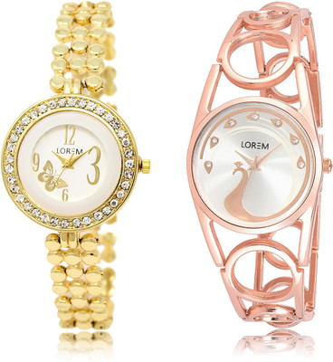 

LOREM LR-203-232 Multicolor Round Girl's Metal Bracelet Watch - For Women