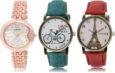 

LOREM FZ 228_229_230 Designer Strap Analog watch for Women And Girls Watches Watch - For Girls